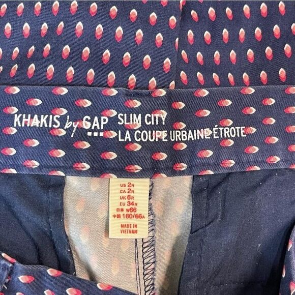 Khakis By Women Size 2 R Patterned Trousers Cotton Multicolored - Picture 11 of 16